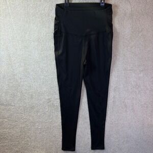 Kimi + Kai Leggings Womens Size M Black High Waist Maternity Activewear Pants